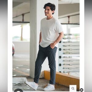 Set of Three T-Shirts in White, Black, and Burgundy